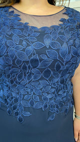 Abito Curvy con Corpetto in Pizzo Ricamato by Solo Gioie