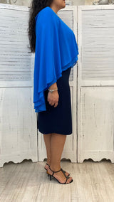 Abito Curvy con Poncio by Solo Gioie