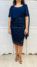 Abito Curvy con Pizzo e Paillettes by Solo Gioie