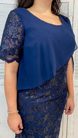 Abito Curvy con Pizzo e Paillettes by Solo Gioie