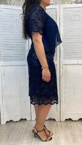 Abito Curvy con Pizzo e Paillettes by Solo Gioie