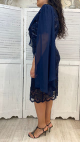 Abito Curvy con Pizzo e Paillettes by Solo Gioie
