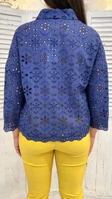 Camicia Sangallo Blu by Diana Gallesi