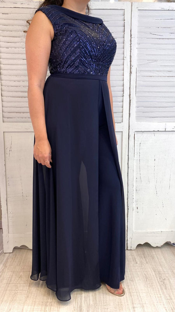 Tuta Curvy Voile e Paillettes
