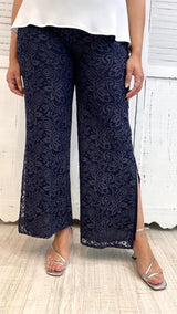 Pantaloni in Pizzo Blu by Corte dei Gonzaga