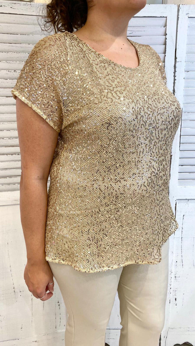 Casacca Paillettes Dorate