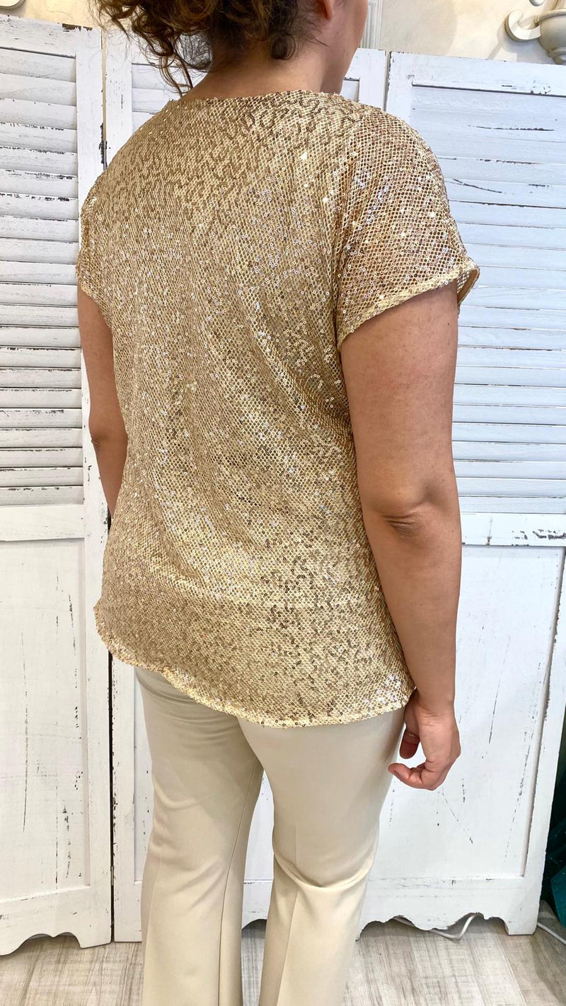 Casacca Paillettes Dorate