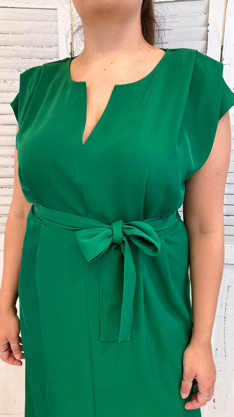 Abito Pieghe Verde