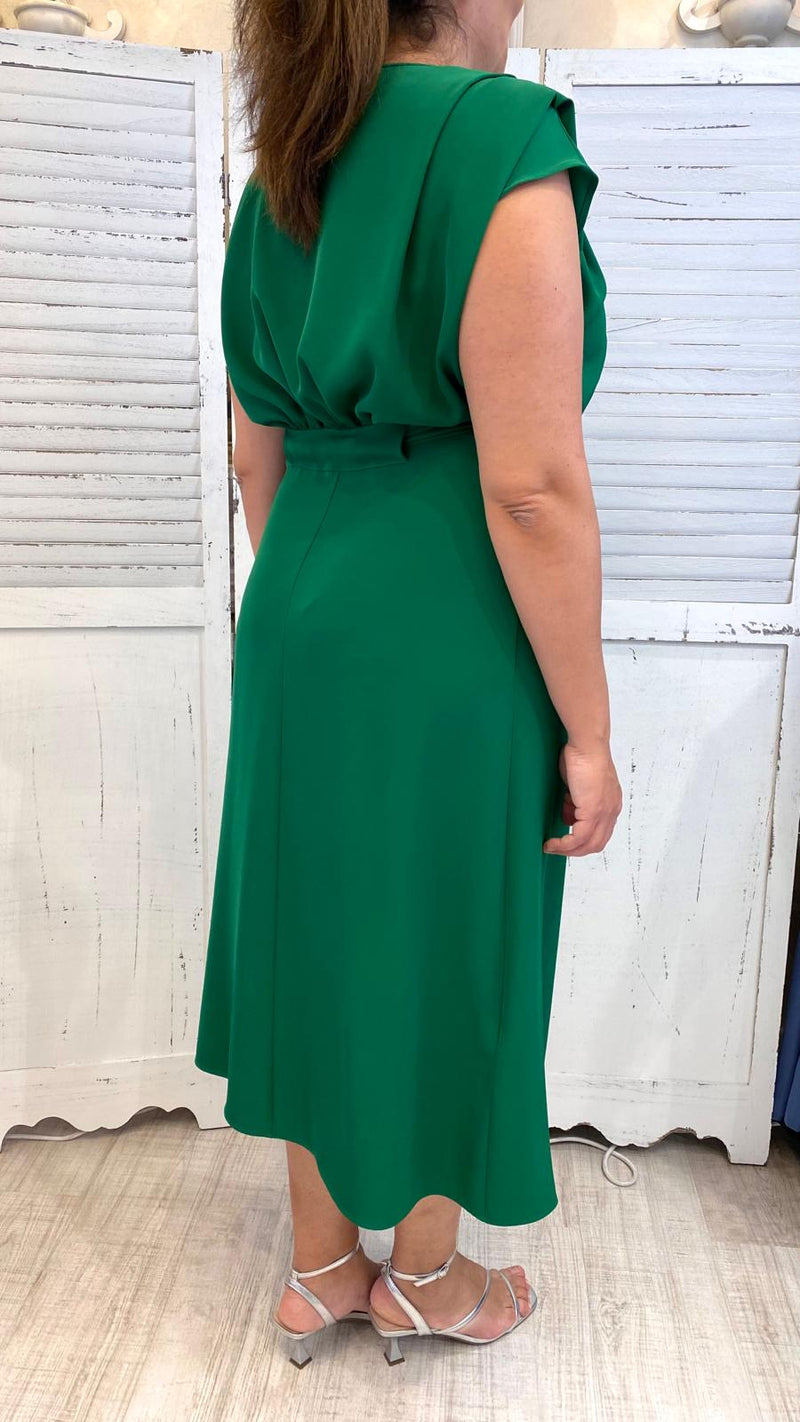Abito Pieghe Verde