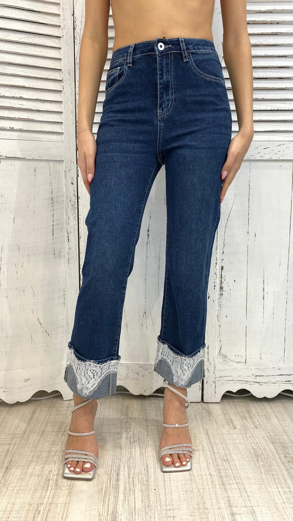 Jeans Palazzo con Pizzo by NOSecrets