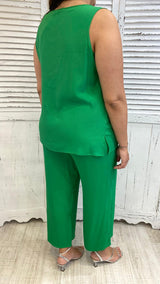Pantalone Gaucho Verde by Luisa Viola