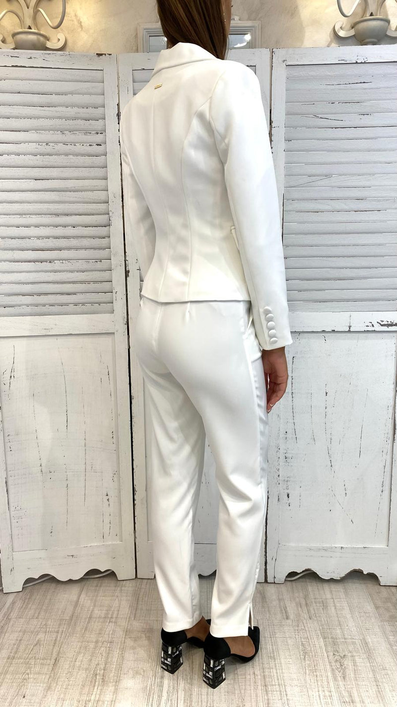Blazer Monopetto con Rosa