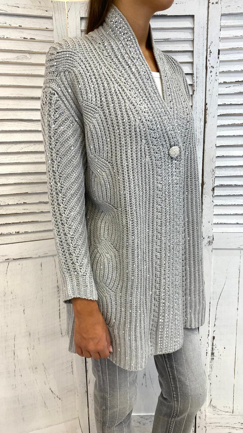 Maxi Cardigan Trecce Diamanti by NOsecrets