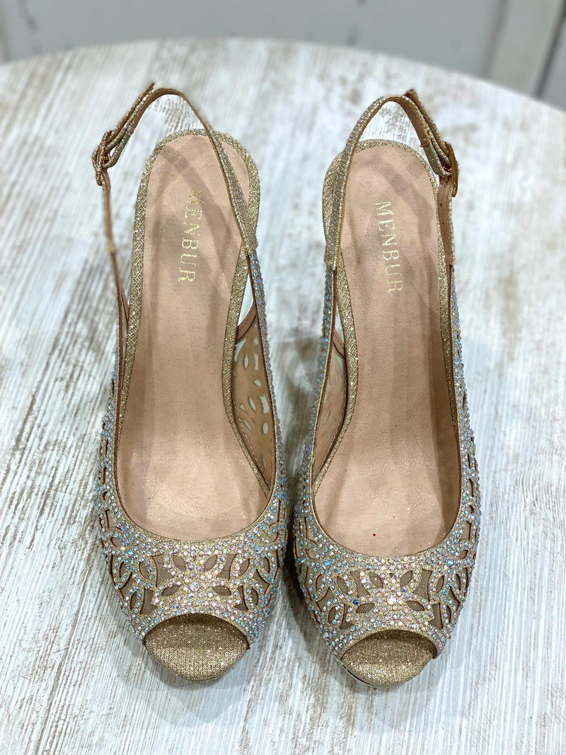 Scarpa Effetto Pizzo e Strass by Menbur