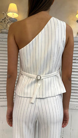 Gilet Monospalla Gessato Diamanti