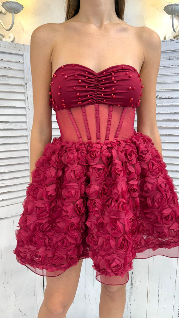 Abito Rose Rosse