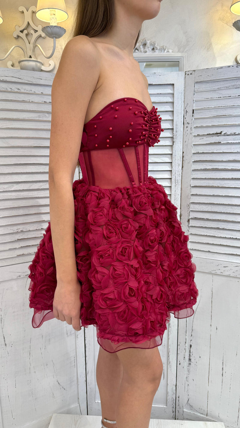 Abito Rose Rosse