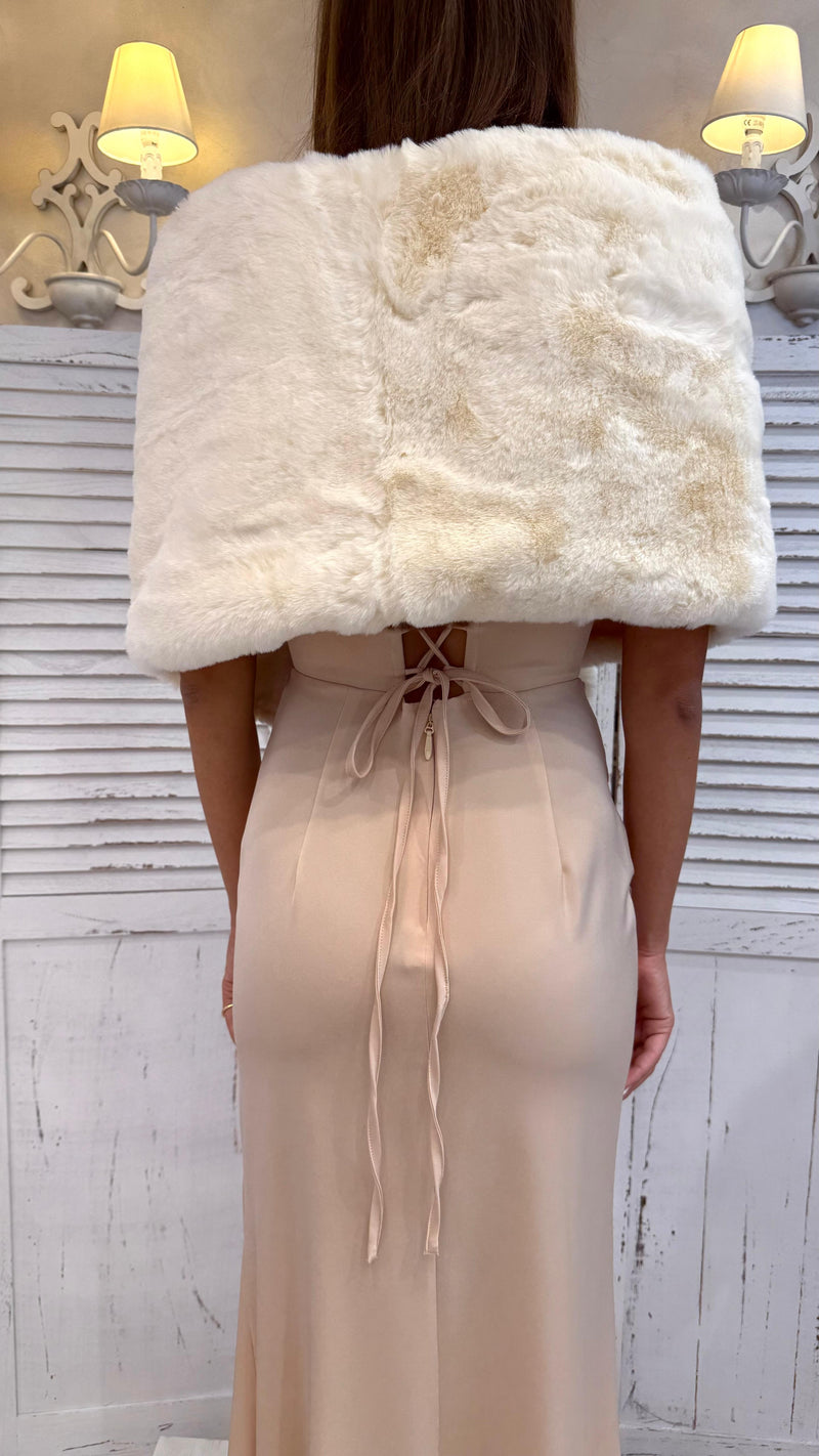 Stola Eco-Pelliccia Panna