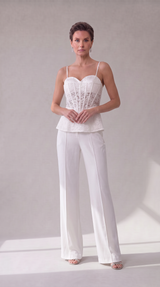 3 Pezzi Pantalone Bianco