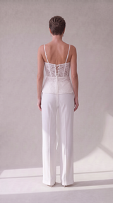 3 Pezzi Pantalone Bianco