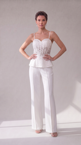 3 Pezzi Pantalone Bianco