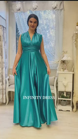 Infinity Dress Raso Oliva by ViaMonteNapoleone