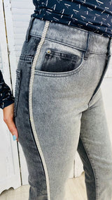 JEANS BICOLOR CON STRASS BY TWINSET