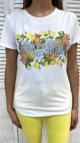 T-SHIRT GRAPHIC FLOWER BY FRACOMINA