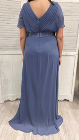 Abito Curvy con Manichina di Voile by Stravaganze