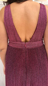 Abito Curvy Glitterato Plissettato by Stravaganze