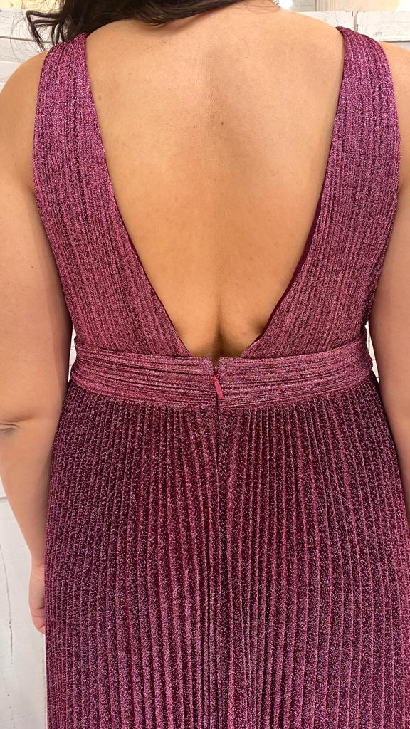 Abito Curvy Glitterato Plissettato by Stravaganze