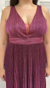 Abito Curvy Glitterato Plissettato by Stravaganze