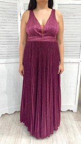 Abito Curvy Glitterato Plissettato by Stravaganze