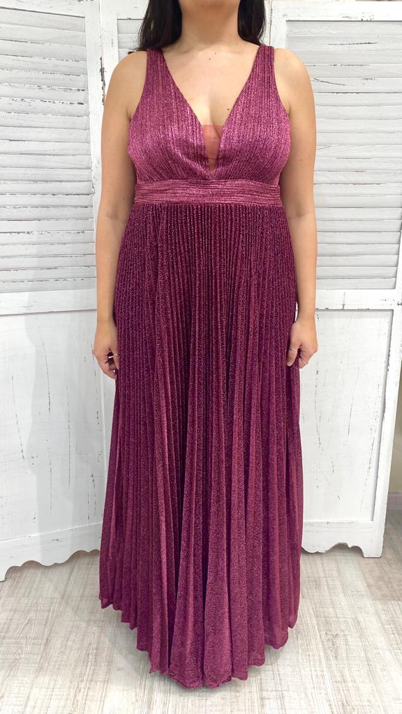 Abito Curvy Glitterato Plissettato by Stravaganze