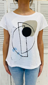 T-Shirt con Stampa Astratta by Philly Firenze