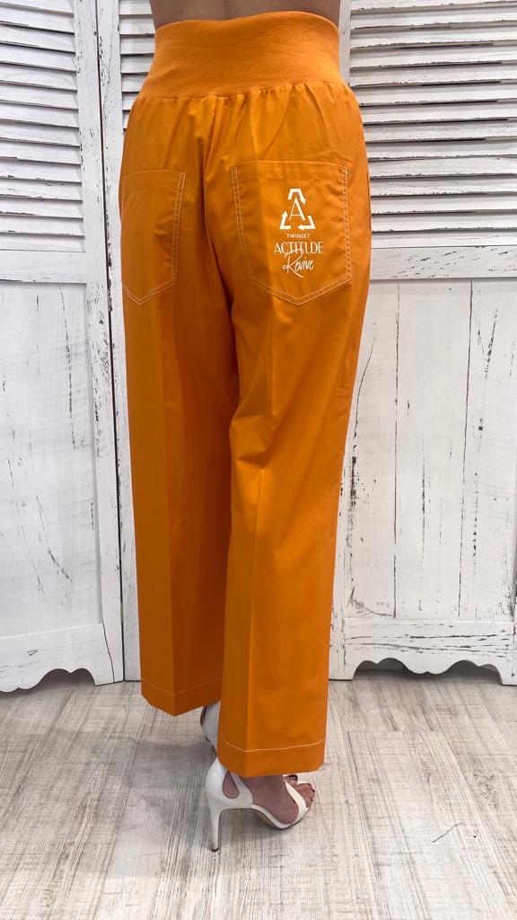 Pantalone Arancione con Fascione in Vita by Twinset