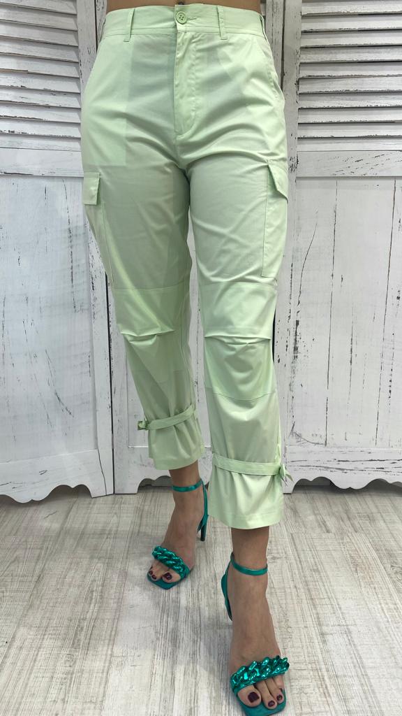 Pantalone Cargo Verde con Tasconi by Twinset