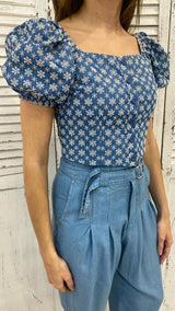 Cropped Top a Fiorellini by Denny Rose