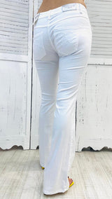 Jeans Bianco con Tasche Frontali by Denny Rose