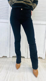 Jeans Bella B Perfect Bootcut Duemila Righe Nero by Fracomina