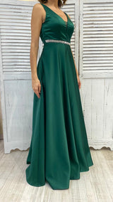 Abito Princess in Raso Verde by ViaMonteNapoleone