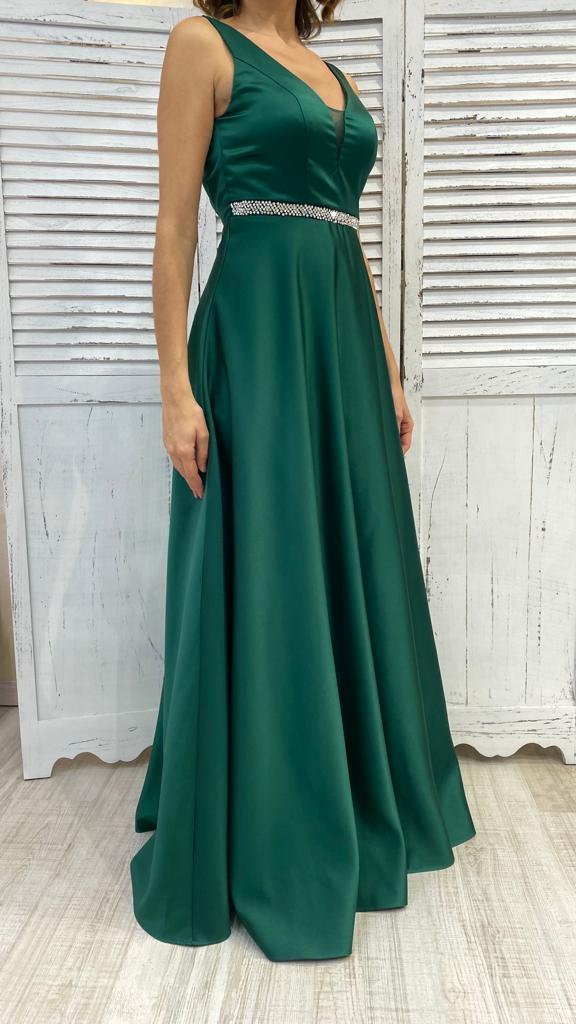 Abito Princess in Raso Verde by ViaMonteNapoleone