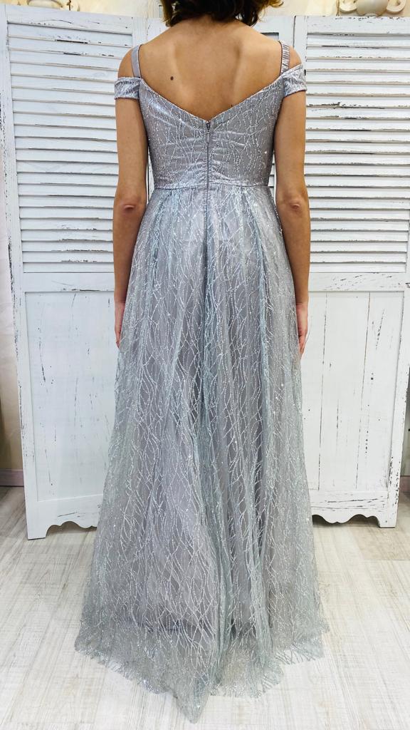 Abito Argento Glitterato by Via Montenapoleone