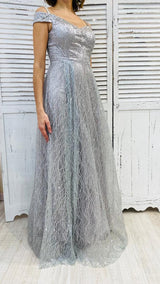 Abito Argento Glitterato by Via Montenapoleone