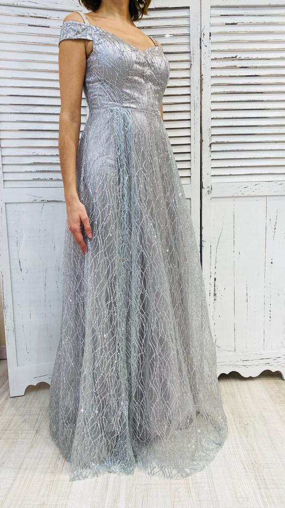 Abito Argento Glitterato by Via Montenapoleone