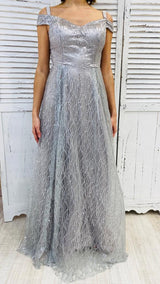Abito Argento Glitterato by Via Montenapoleone