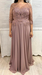 Abito Curvy con Corpetto Ricamato by Via Montenapoleone