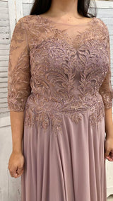 Abito Curvy con Corpetto Ricamato by Via Montenapoleone