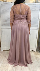 Abito Curvy con Corpetto Ricamato by Via Montenapoleone