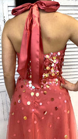 ABITO IN TULLE CON CRISTALLI E  PAYETTE BY SOLO GIOIE